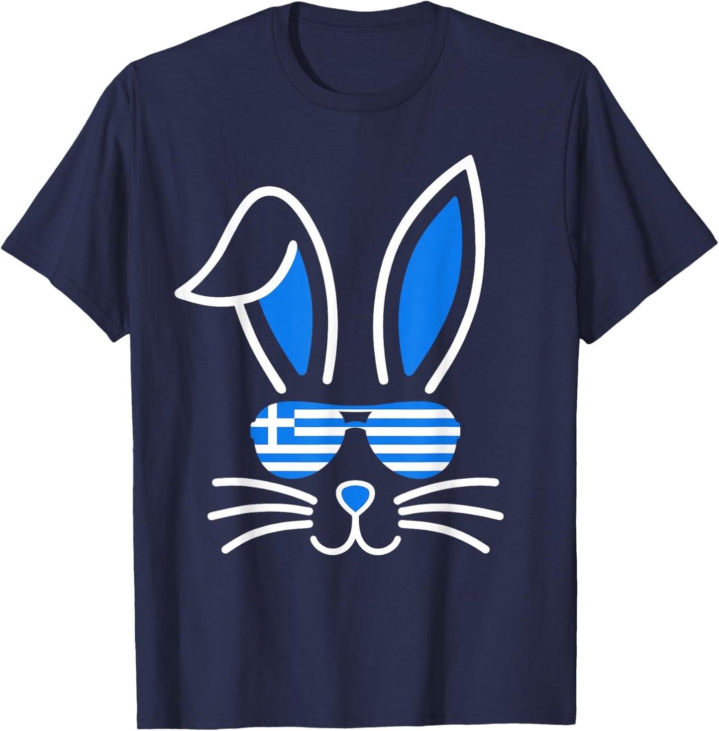 Bunny Ears Sunglasses Greece Flag Funny Greek Easter Boys T-Shirt - T-Shirt | Navy