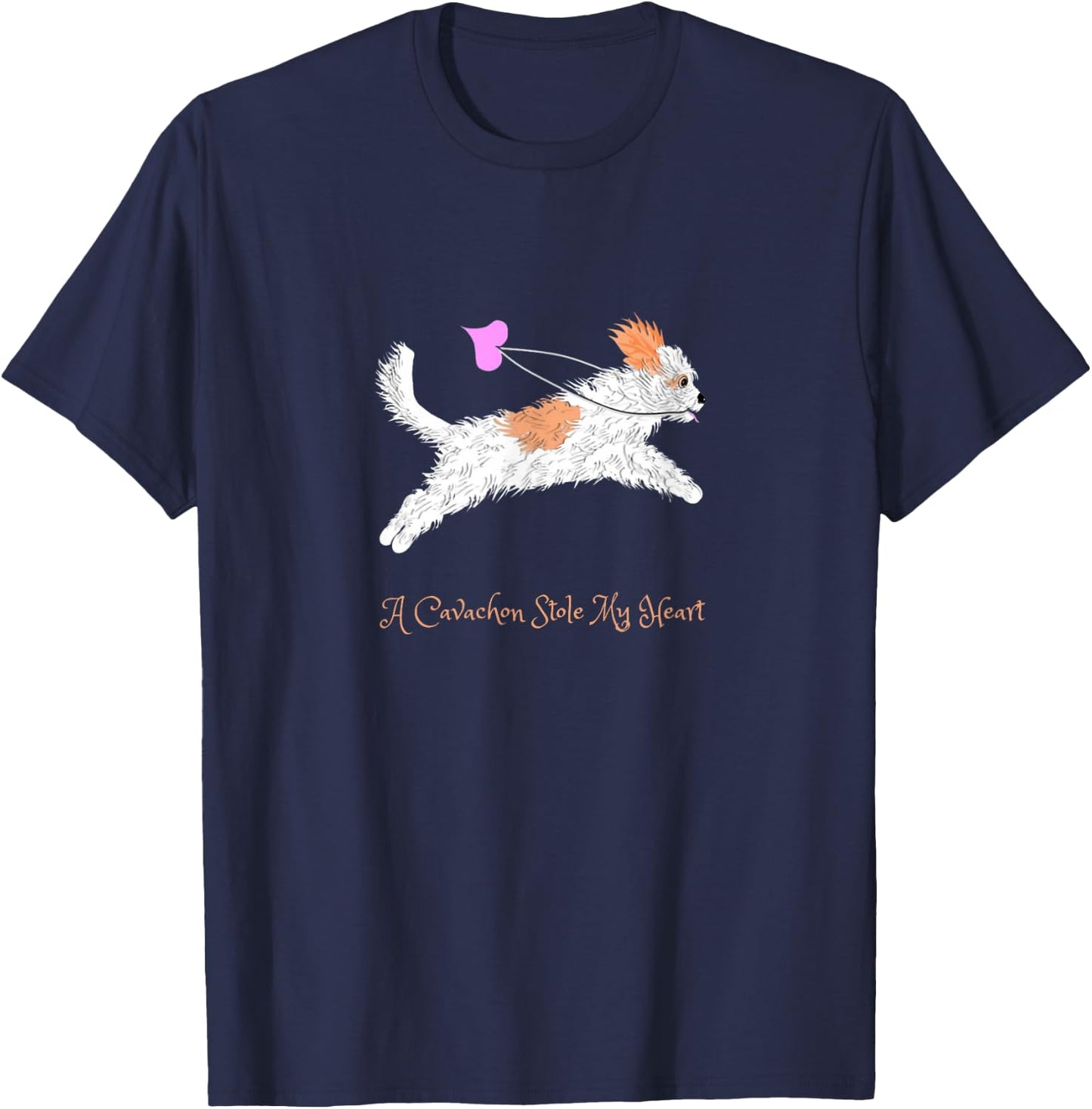 Cavachon Dog Owner Themed Gift Mum Dad Child Gifts T-Shirt - T-Shirt | Navy