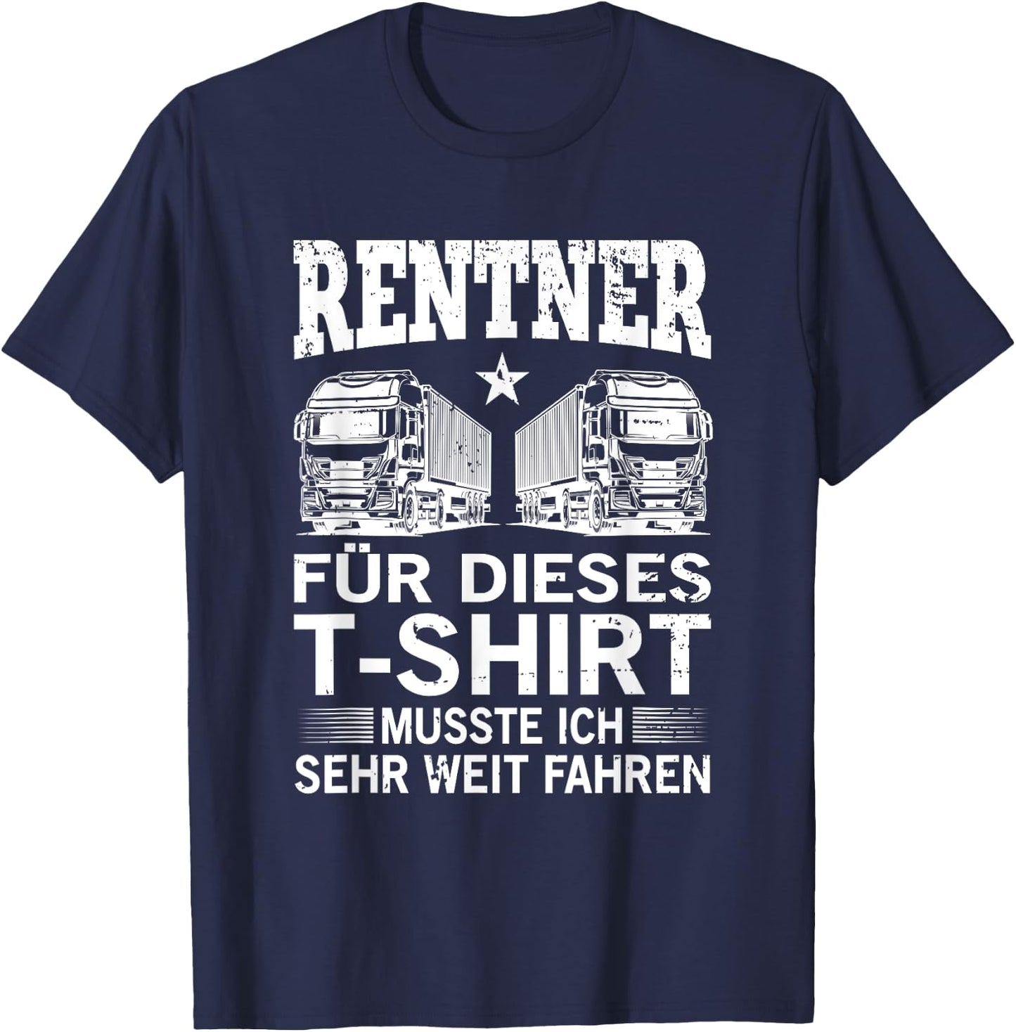 Men's for Trucker / Drivers / Retirements / Pension / Trucker / Grandpa / Truck, black T-Shirt - T-Shirt | Navy