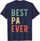 Best Pa Ever Funny Vintage Retro T-Shirt - T-Shirt | Navy
