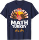 Thanksgiving Math Turkey Matching Pajama T-Shirt - T-Shirt | Navy