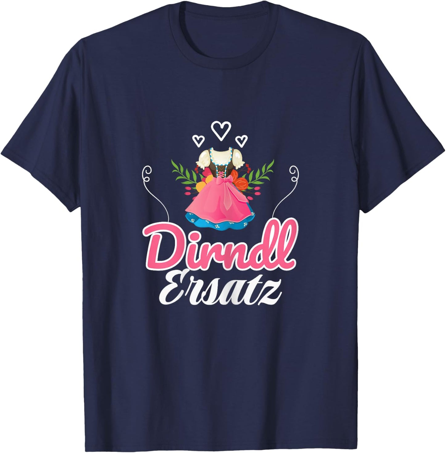 Lustiges Damen Ersatz Dirndl T-Shirt - T-Shirt | Navy
