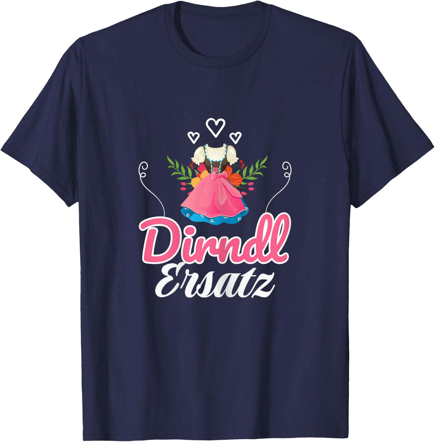 Lustiges Damen Ersatz Dirndl T-Shirt - T-Shirt | Navy