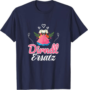 Lustiges Damen Ersatz Dirndl T-Shirt - T-Shirt | Navy