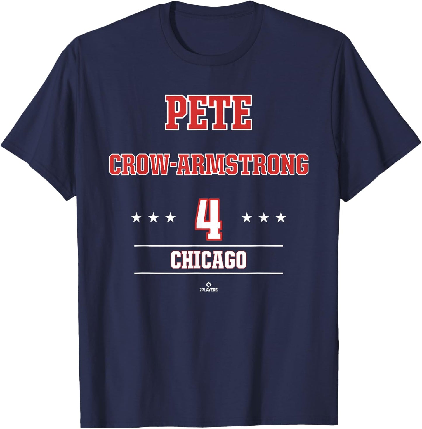 Baseball Star Pete Crow Armstrong Chicago MLBPA T-Shirt - T-Shirt | Navy