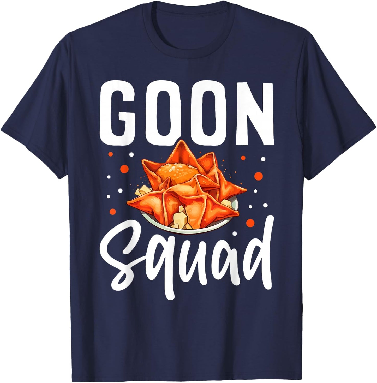 Goon Squad Funny Crab Rangoon Chinese Food T-Shirt - T-Shirt | Navy