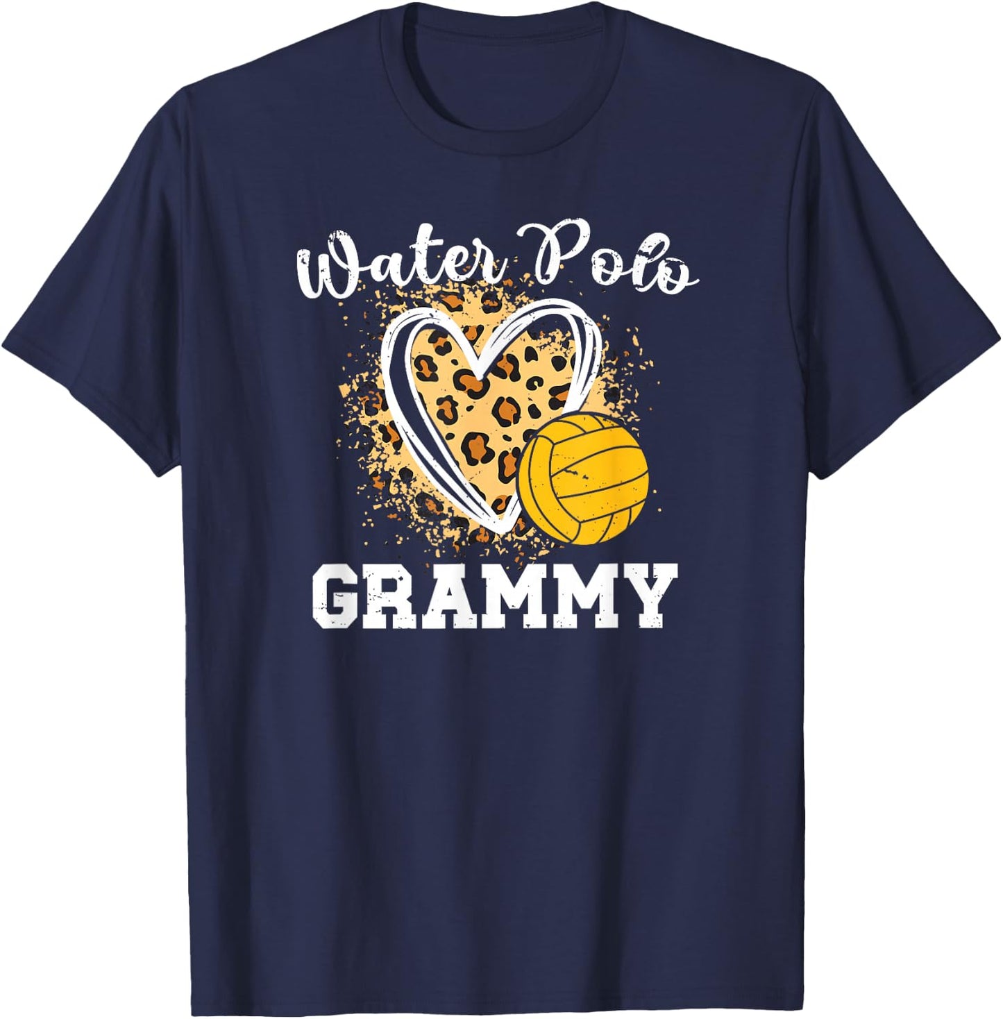 Water Polo Grammy Of A Water Polo Player Grammy Leopard T-Shirt - T-Shirt | Navy