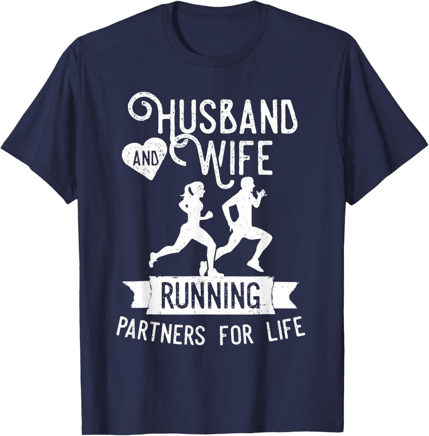 Fitness Running T shirts - Matching Couples Workout Outfits T-Shirt - T-Shirt | Navy