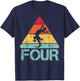 Four Birthday Lizard 4th 4 Year Old Reptile Birthday T-Shirt - T-Shirt | Navy