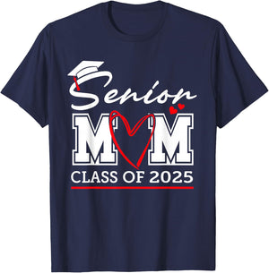 Senior Mom Class of 2025 proud mom of a 2025 senior T-Shirt - T-Shirt | Navy