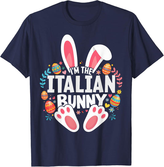 I'm The Italian Bunny Matching Easter Family T-Shirt - T-Shirt | Navy