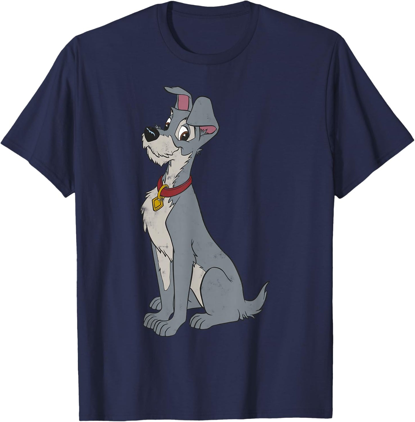 Disney Lady and The Tramp Simple Portrait T-Shirt - T-Shirt | Navy