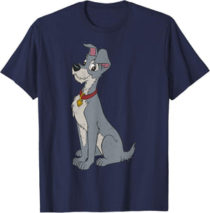 Disney Lady and The Tramp Simple Portrait T-Shirt - T-Shirt | Navy