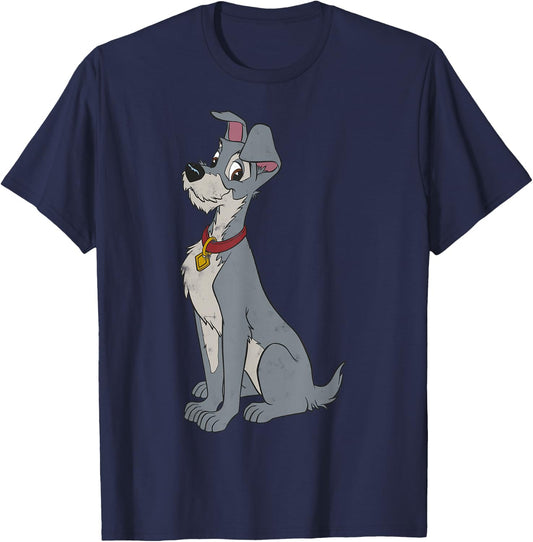 Disney Lady and The Tramp Simple Portrait T-Shirt - T-Shirt | Navy