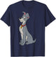 Disney Lady and The Tramp Simple Portrait T-Shirt - T-Shirt | Navy