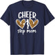 Cheer Step-Mom Of A Cheerleader Stepmother Hearts T-Shirt - T-Shirt | Navy