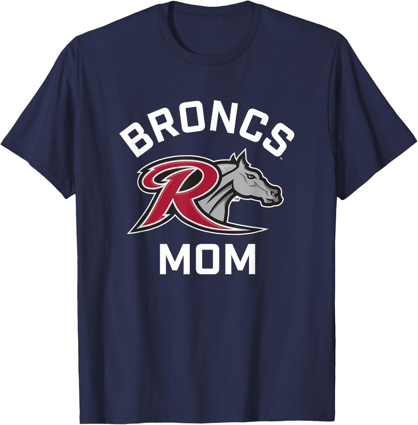 Rider University Broncs Arched Mom T-Shirt - T-Shirt | Navy