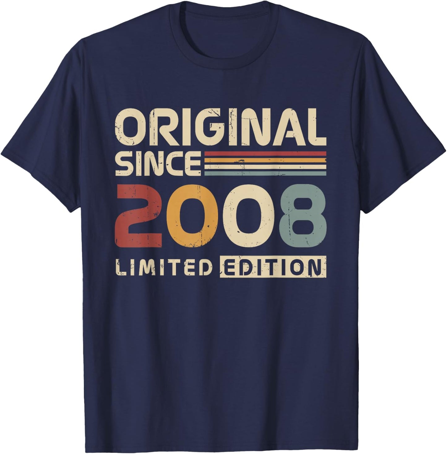Original 2008 Birthday Gift 18 Years for Boys Girls T-Shirt - T-Shirt | Navy