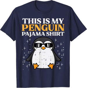 This Is My Penguin Pajama Shirt Girls Boys Kids Women Men T-Shirt - T-Shirt | Navy