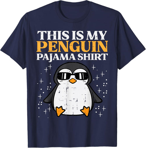 This Is My Penguin Pajama Shirt Girls Boys Kids Women Men