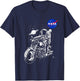 NASA Astronaut Motorcycle Rider in the Galaxy T-Shirt - T-Shirt | Navy
