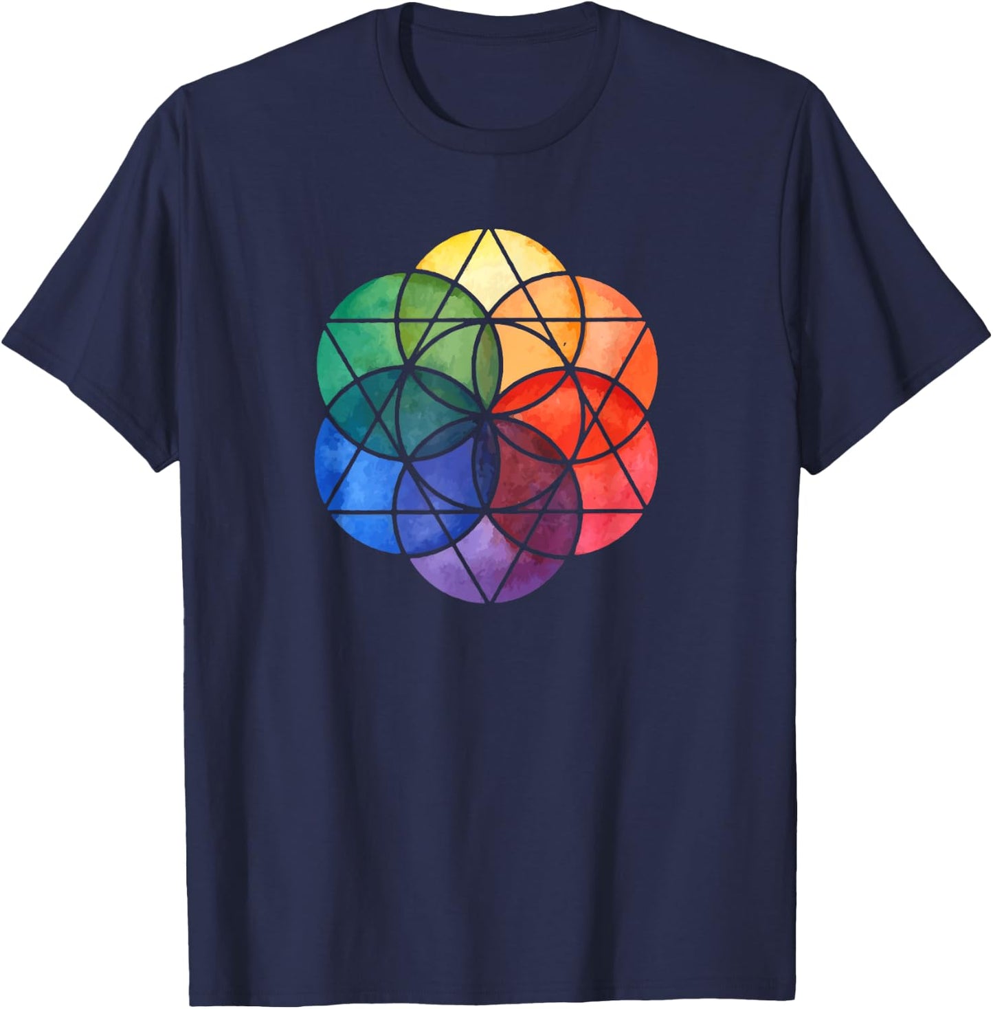 Super Power Seven Chakara meditation T-Shirt - T-Shirt | Navy