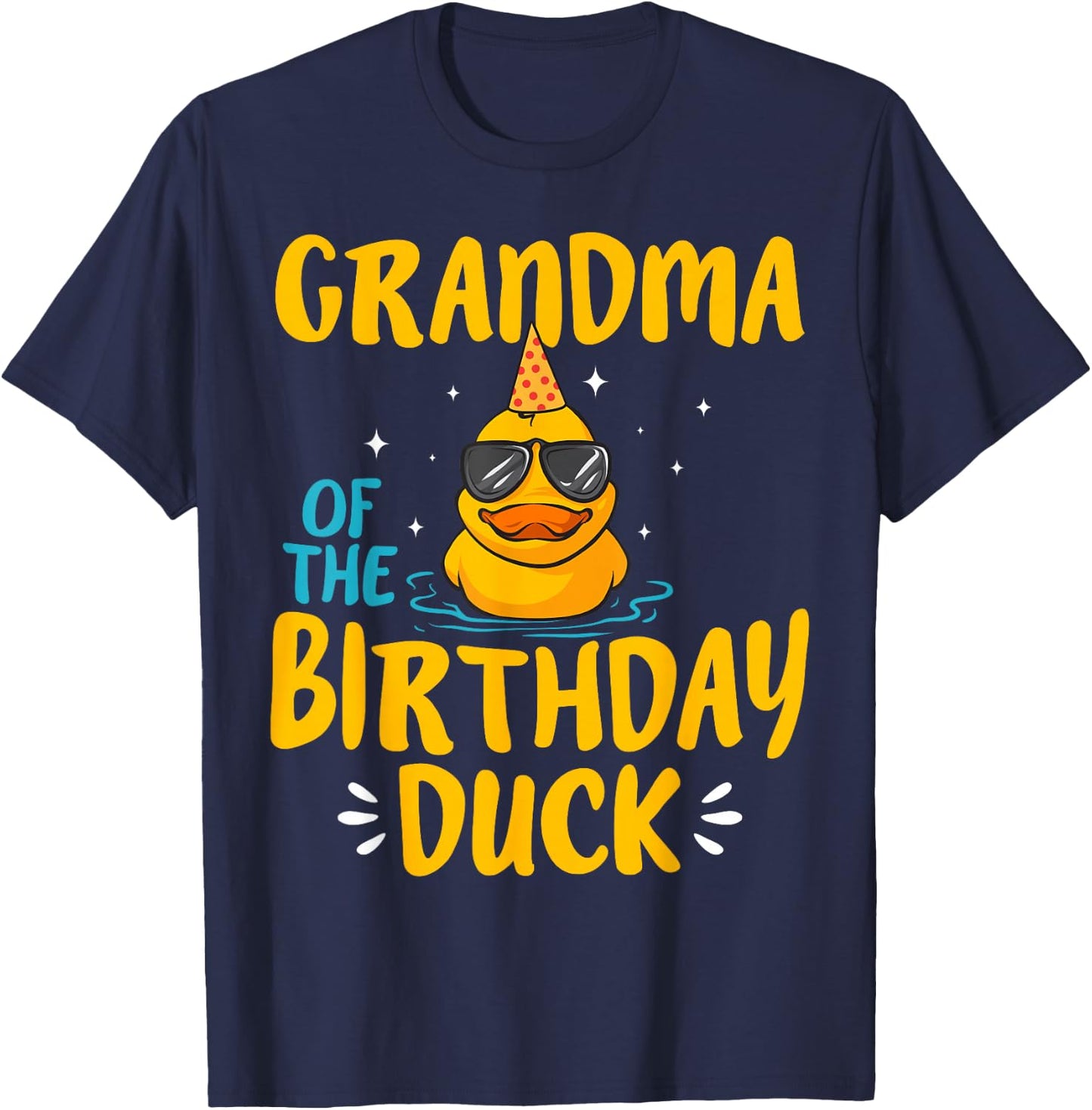 Rubber Duckies Grandma Of The Birthday Duck Rubber Duck T-Shirt - T-Shirt | Navy
