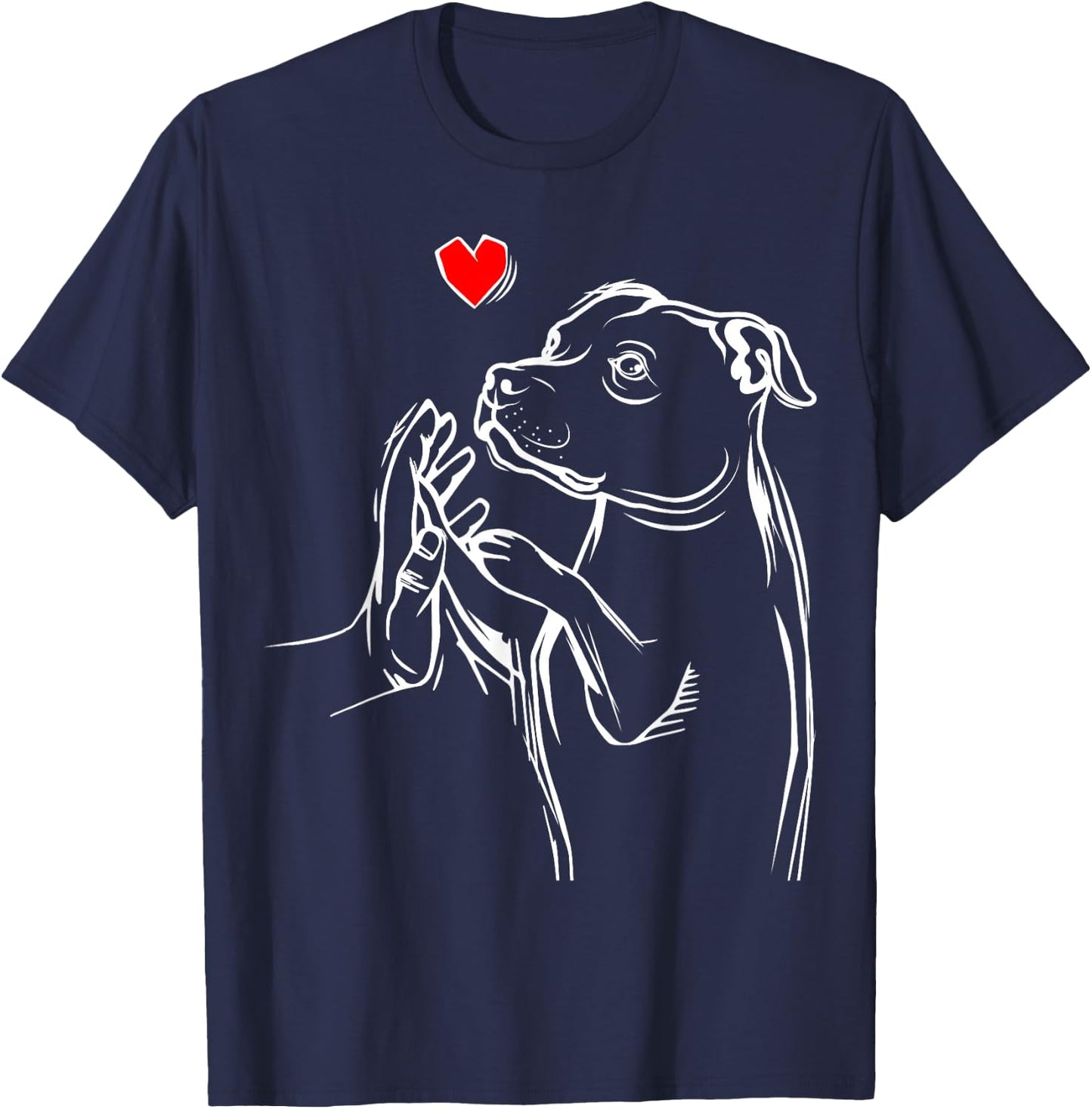 Staffordshire Bull Terrier Love Wife Dogs T-Shirt - T-Shirt | Navy