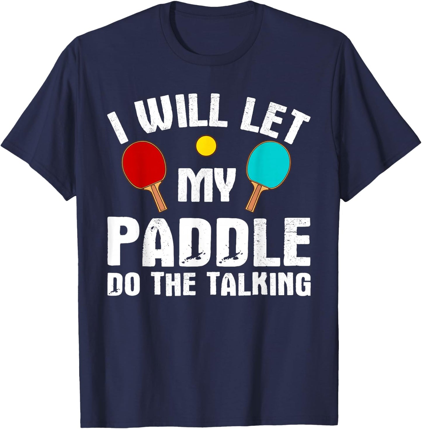 Funny Table Tennis Women Paddle Ping Pong Player T-Shirt - T-Shirt | Navy