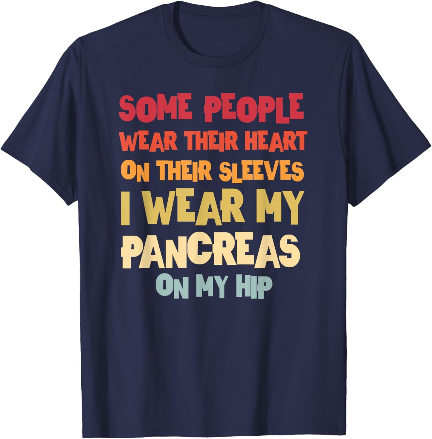 T1D Diabetic Type 1 Diabetes Awareness Men Women Kid T-Shirt - T-Shirt | Navy