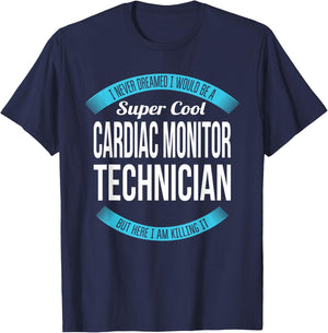 Cardiac Monitor Technician Funny Gift T-Shirt - T-Shirt | Navy
