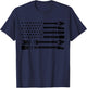 Patriotic Guitar Player Gift American Flag Guitarist Vintage T-Shirt - T-Shirt | Navy