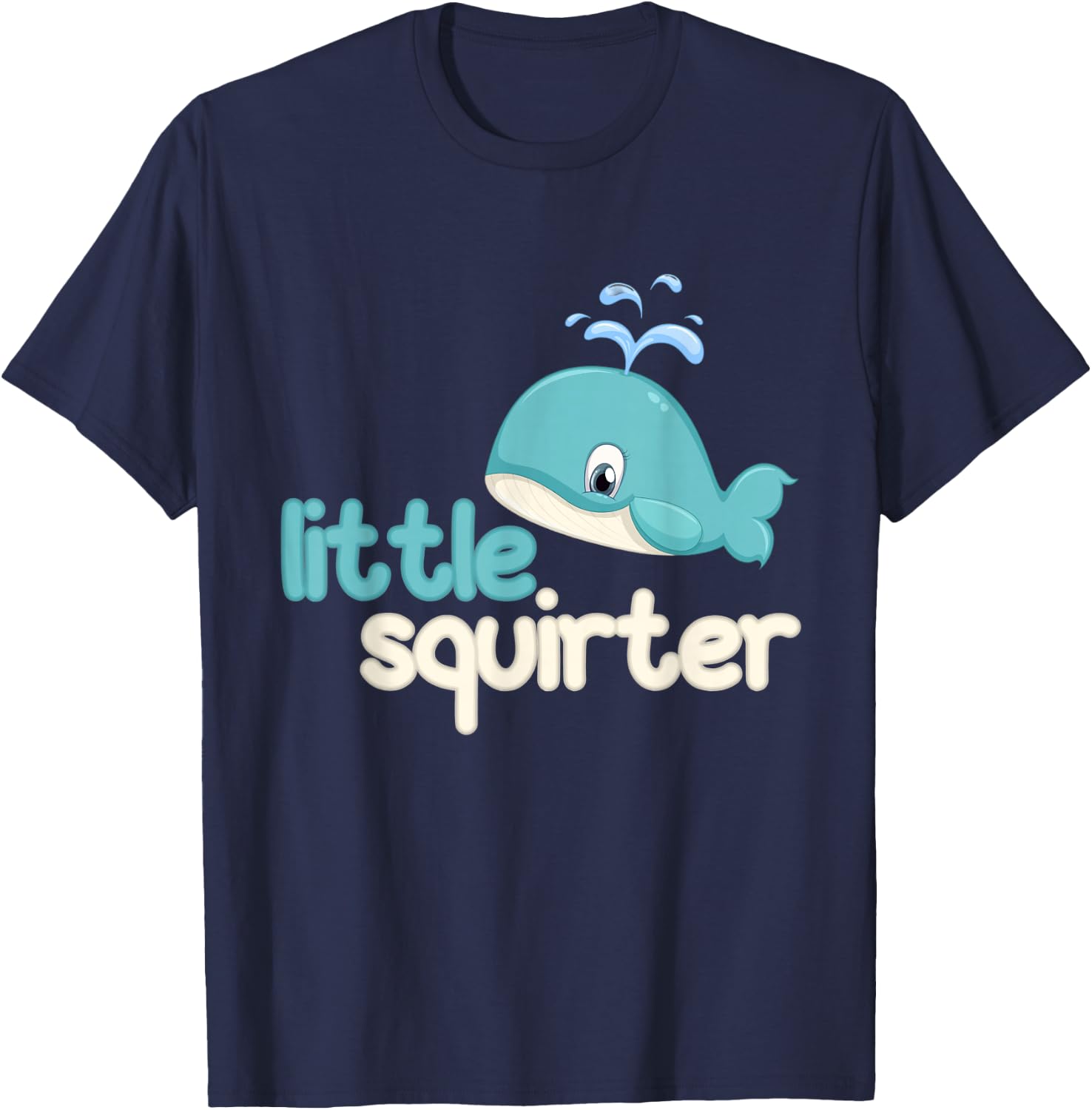 Whale Little Squirter T-Shirt - T-Shirt | Navy