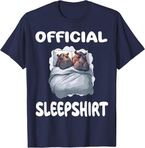 Hippopotamus Hippo Official Sleepshirt Pajamas Nightgown T-Shirt - T-Shirt | Navy