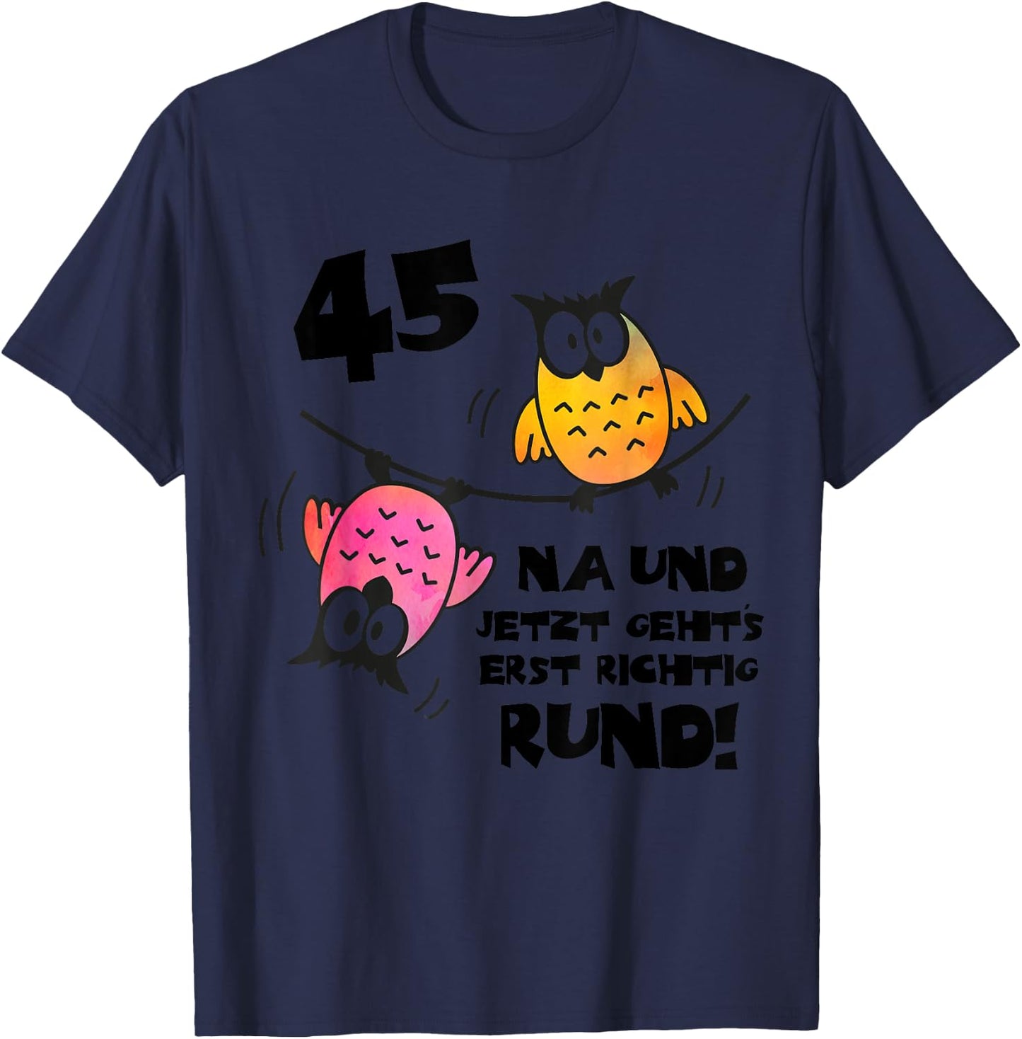 Lustige 45 Jahre Deko Geschenkkiste 45 Geburtstag Frau T-Shirt - T-Shirt | Navy