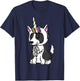 Unicorn Hat Border Collie Funny Dog Men Women Kids T-Shirt - T-Shirt | Navy