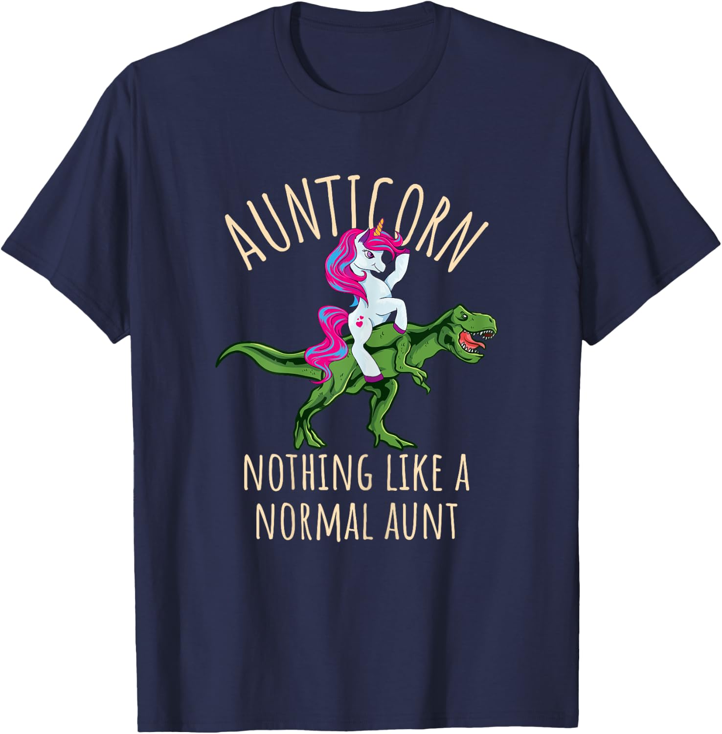 Aunticorn Nothing Normal T-Shirt - T-Shirt | Navy
