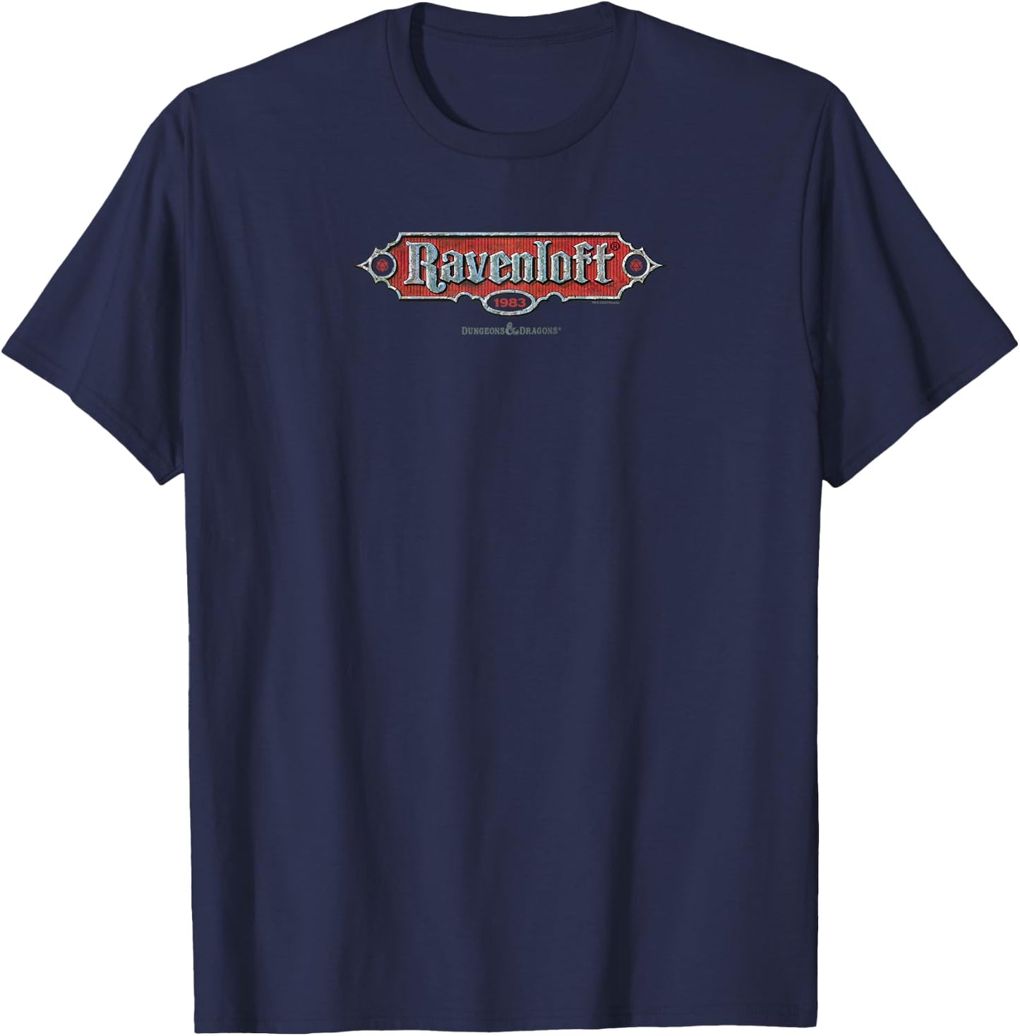 Dungeons & Dragons Retro Ravenloft Raglan Baseball T-Shirt - T-Shirt | Navy