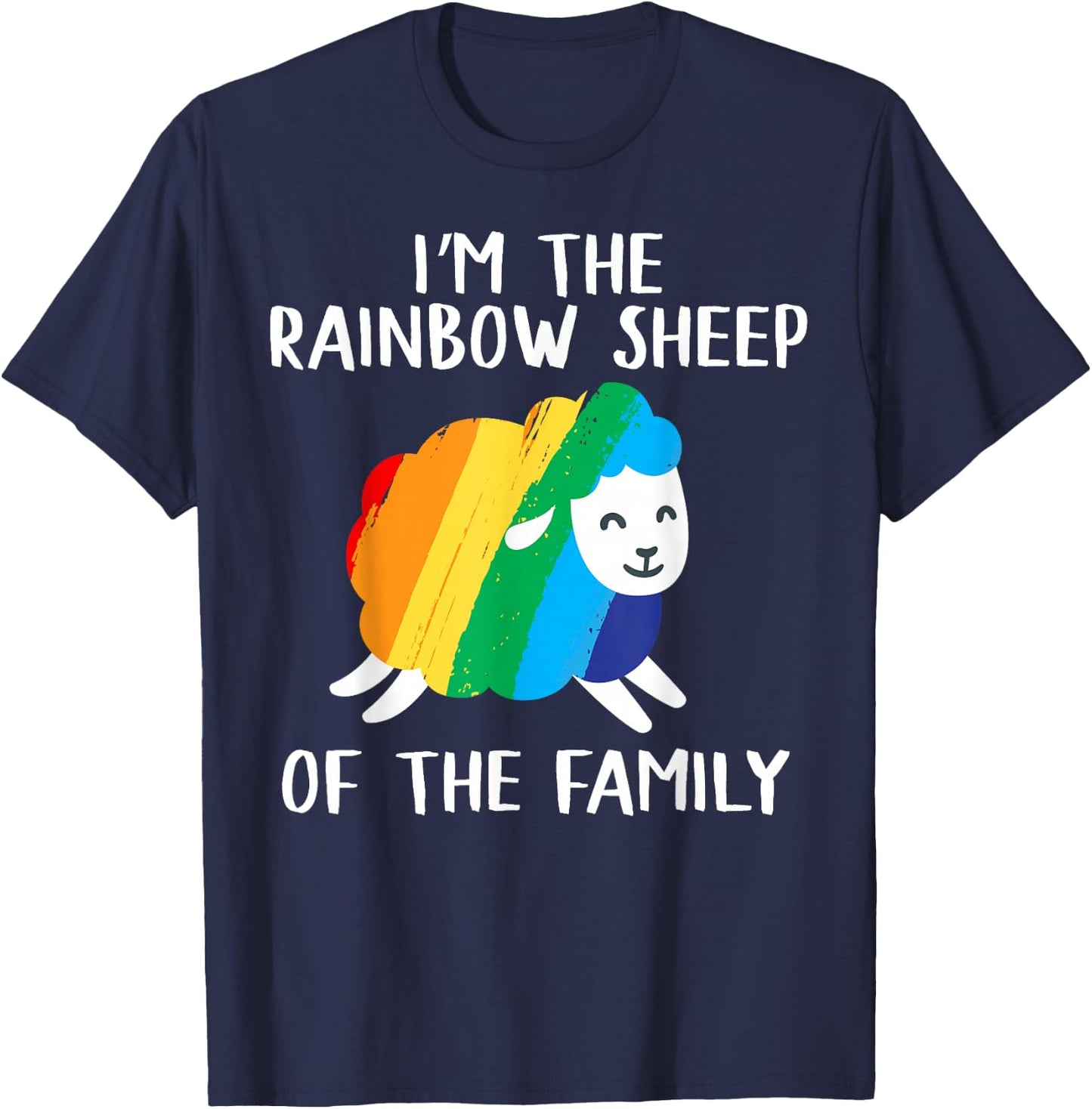 Rainbow Sheep Queer Lesbian Gay CSD Pride Party Wear LGBT T-Shirt - T-Shirt | Navy