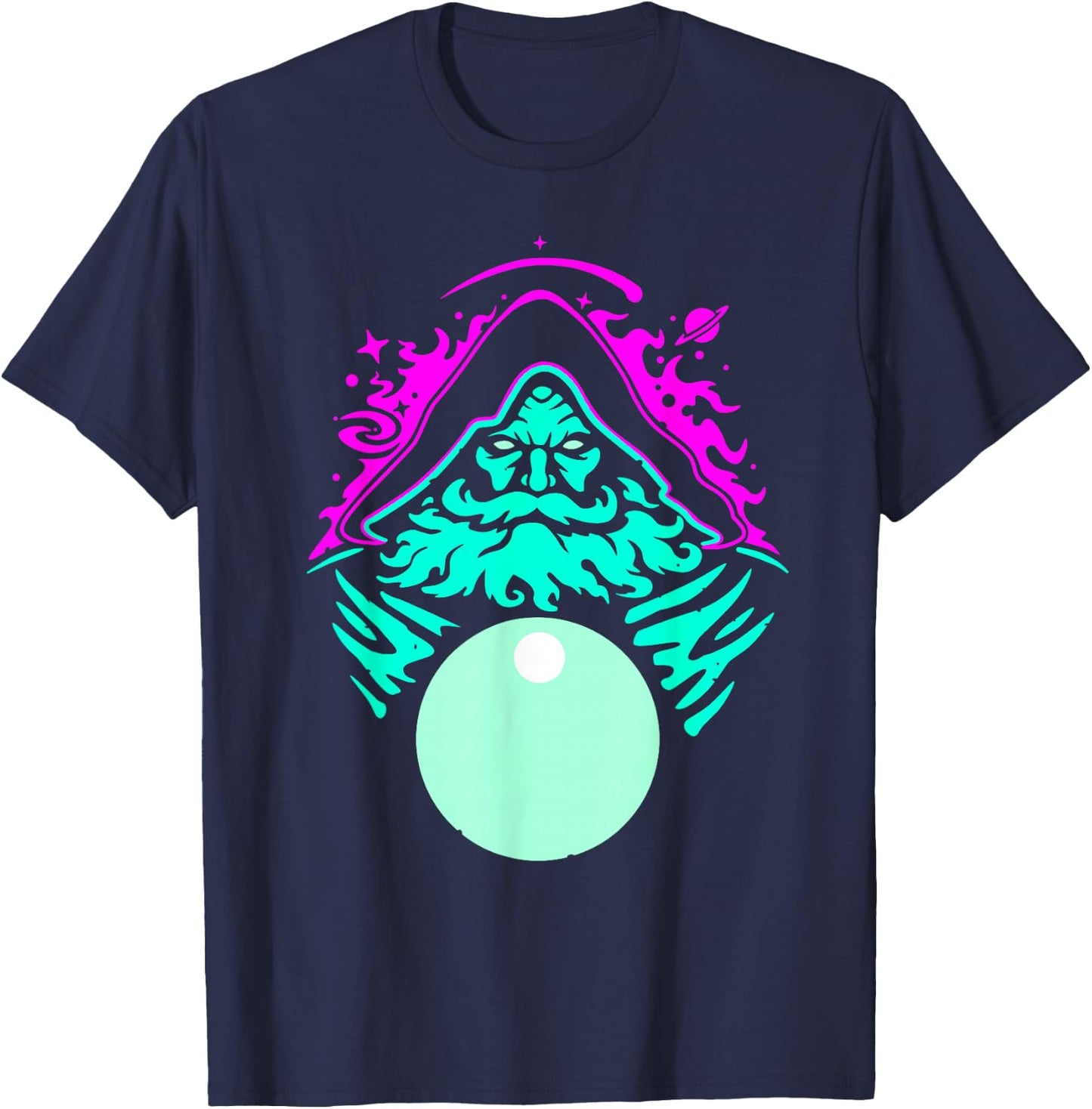 Pondering My Orb - Wizard Ponder Cosmic Fantasy Magical Meme T-Shirt - T-Shirt | Navy