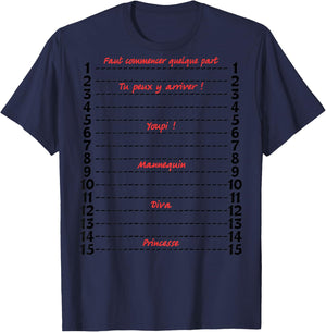 Hair Length Measurement, Follow Your Long Hair , white, S T-Shirt - T-Shirt | Navy