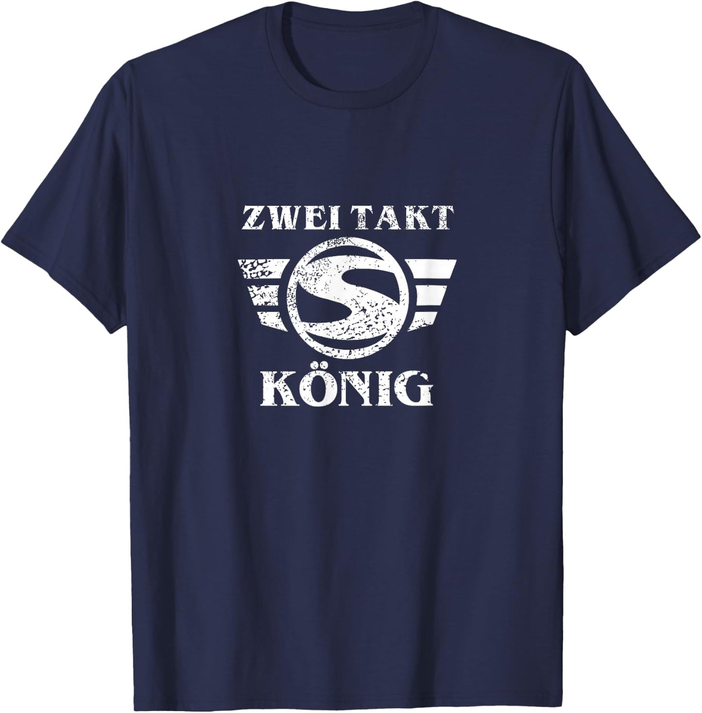 Suhl Simson S50 S51 Schwalbe Star Zweitaktmotor 2 Takt König T-Shirt - T-Shirt | Navy