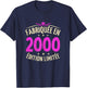 25 Years Woman 2000 Birthday 25 Years Girl Limited Edition , Black, Female X-Small T-Shirt - T-Shirt | Navy