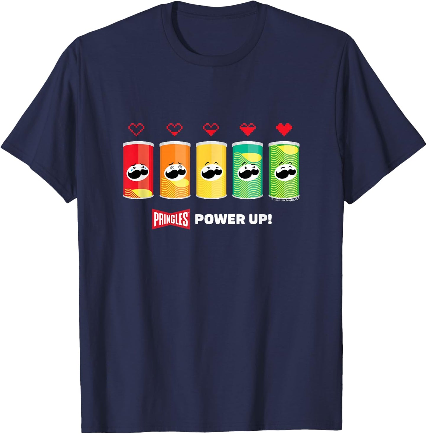 Pringles Gaming Power Up , Black, S T-Shirt - T-Shirt | Navy
