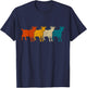 Goat Vintage Retro Farm Animal Goats T-Shirt - T-Shirt | Navy