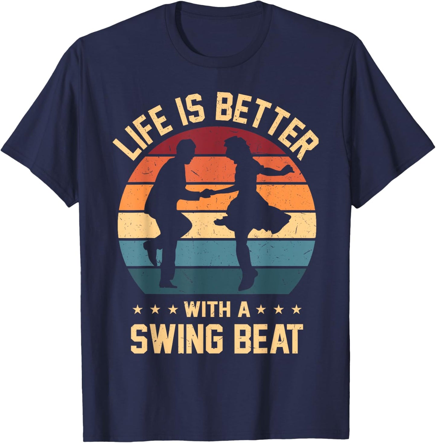Swingtanz Lindy Hop-Tänzerin Jitterbug tanzt Swing Out T-Shirt - T-Shirt | Navy