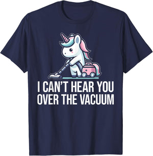 Neat Freak I Vacuum Cleaning Unicorn I Neat Freak T-Shirt - T-Shirt | Navy