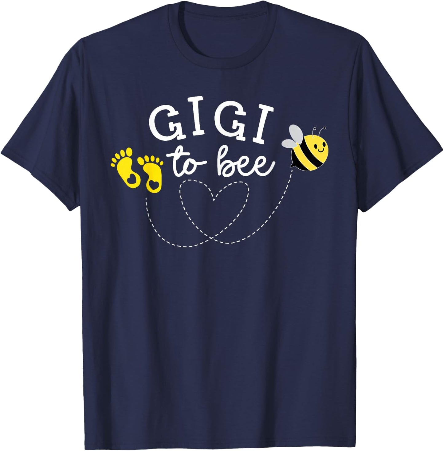Gigi to Bee Pregnancy Announcement Baby Shower T-Shirt - T-Shirt | Navy