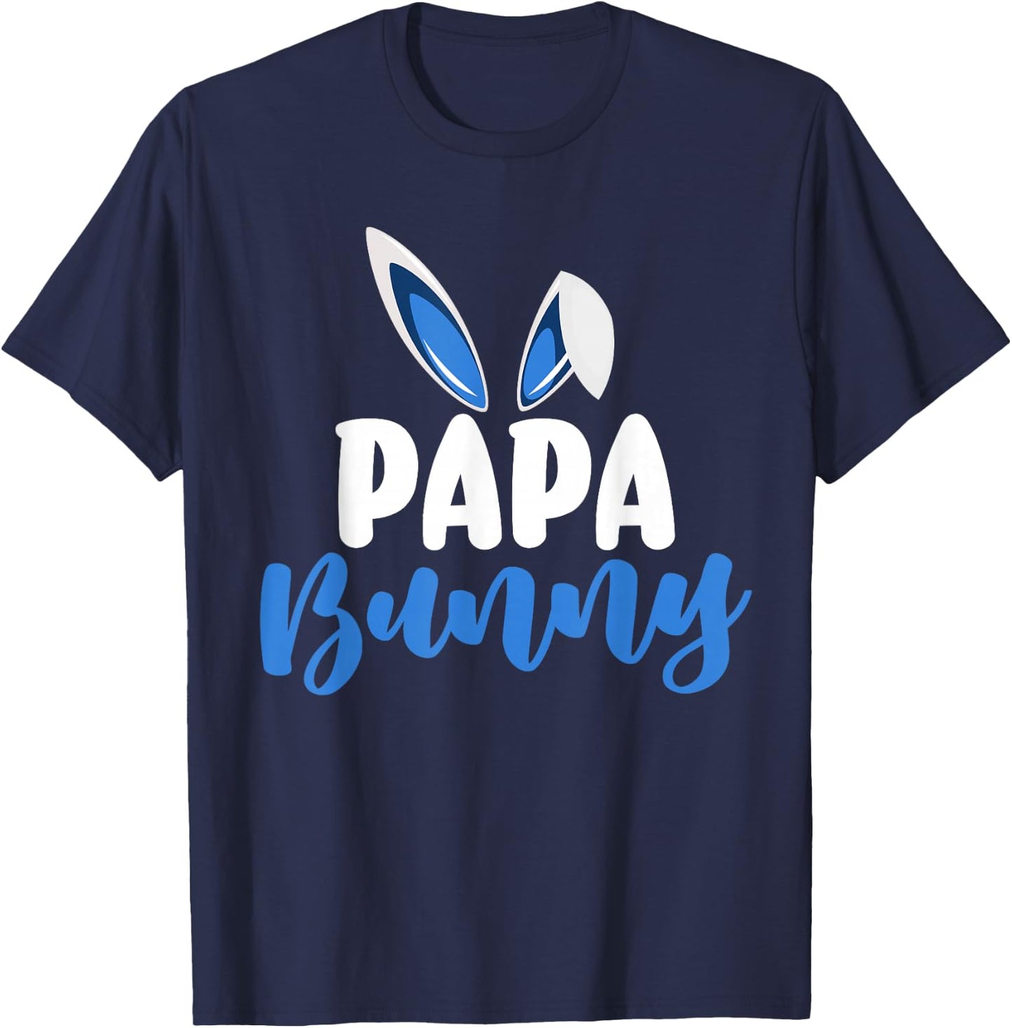 Papa Bunny Bunny Ears T-Shirt - T-Shirt | Navy