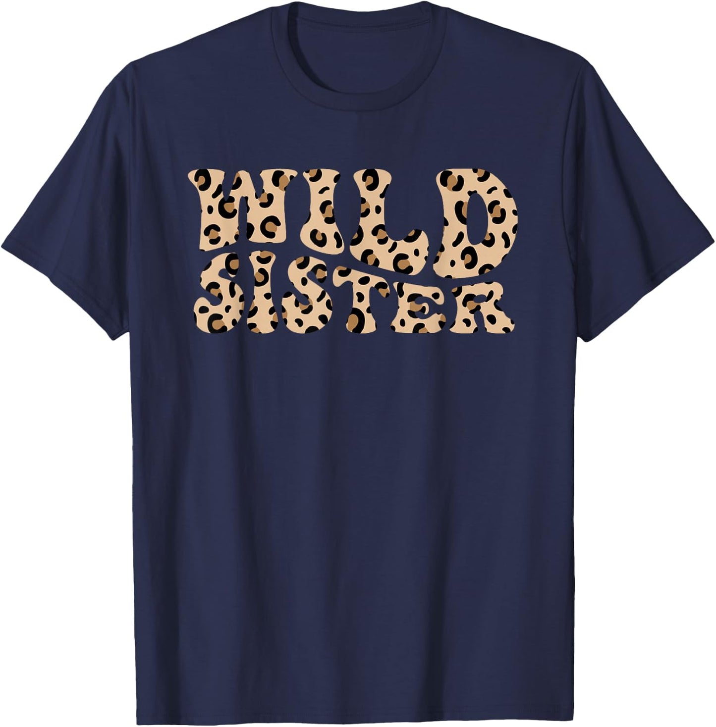Wild Sister Zoo Theme Birthday Safari Jungle Matching Party T-Shirt - T-Shirt | Navy